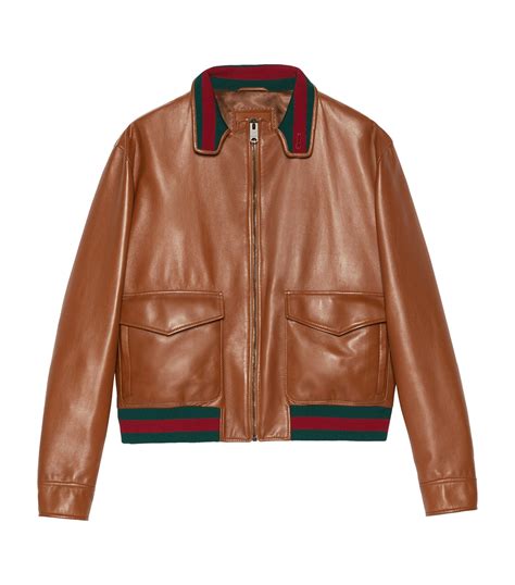 gucci leather bomber for sale|vintage Gucci leather jacket men's.